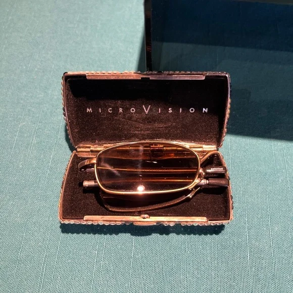 Swarovski crystal eyewear cases with glasses